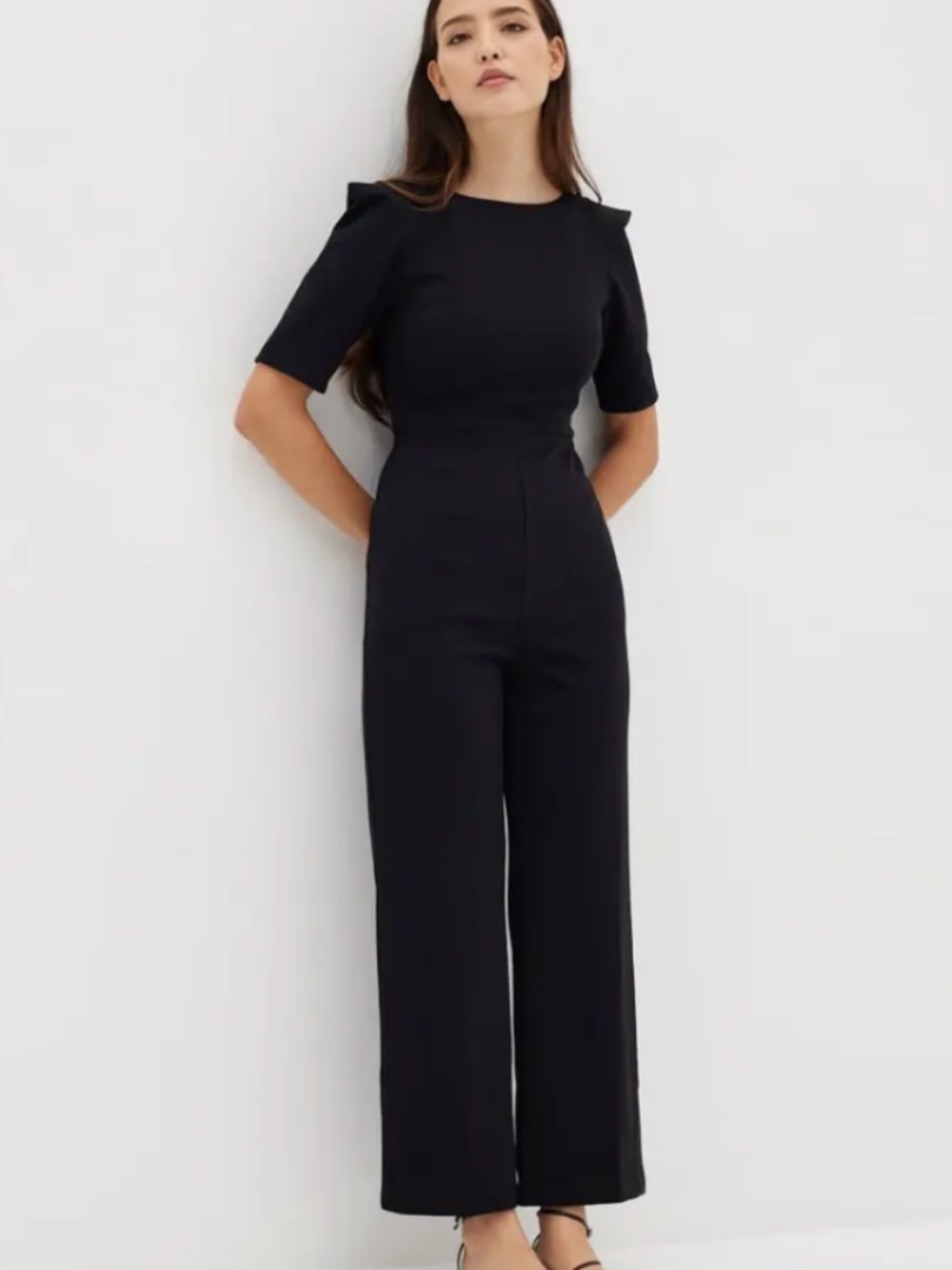 Chana Straight Leg Puff Sleeve Jumpsuit